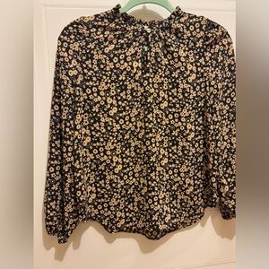 LOFT Sz XSP Brown/Cream Floral Blouse VGUC 😊😊